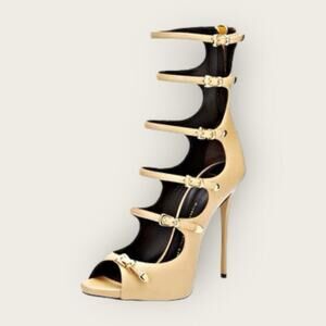 Giuseppe Zanotti | Strappy Gladiator Sandal Heels | Tan | Size 37 EU